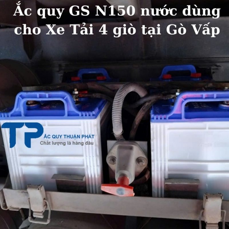 Ắc quy GS N150 nước dùng cho Xe Tải 4 Giò tại Gò Vấp