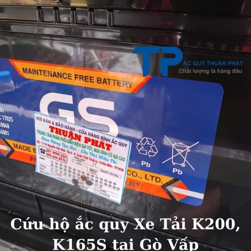 Cứu hộ ắc quy Xe Tải K200 K165S tại Gò Vấp