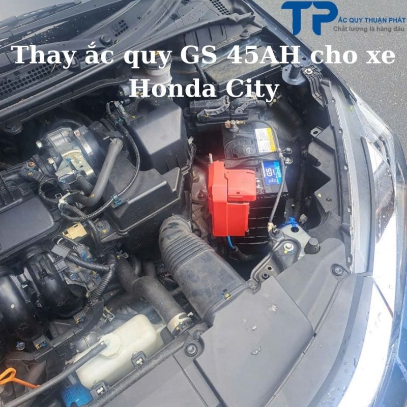 Thay ắc quy GS 45AH cho Xe Honda City