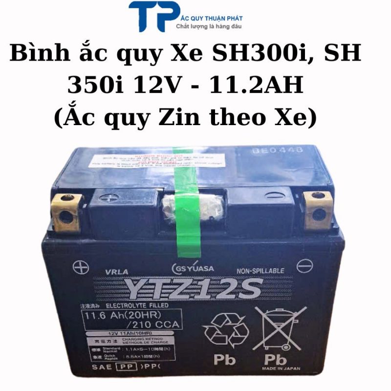 Bình ắc quy Xe SH 300i SH350 12V - 11.2AH;