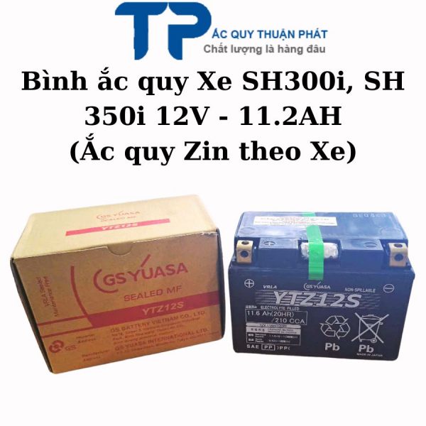 Bình ắc quy xe SH300i Sh350 12V - 11.2AH