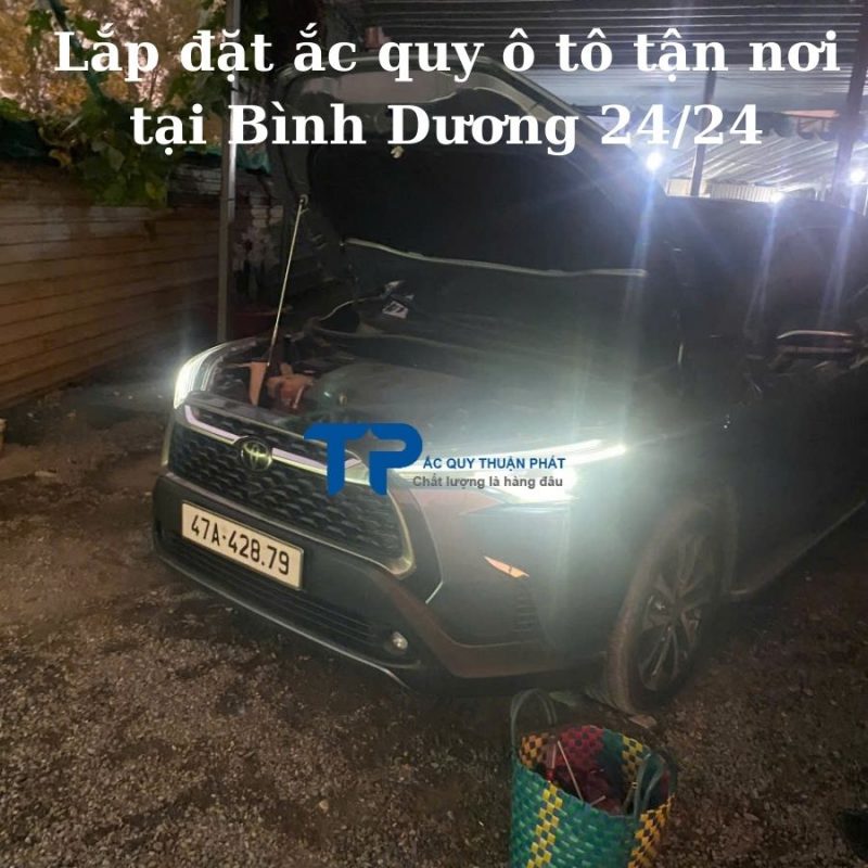 Lắp đặt ắc quy ô tô tận nơi tại Bình Dương 24/24