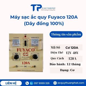 Nhà phân phối máy sạc ắc quy Fuyaco 120A tại TPHCM