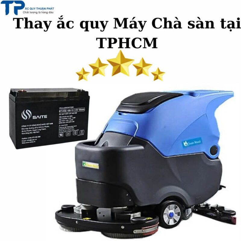 Thay ắc quy máy chà sàn tại TPHCM