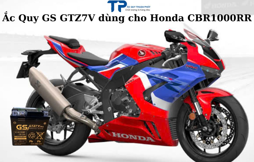 Ắc quy GS GTZ7V dùng cho Honda CBR1000RR