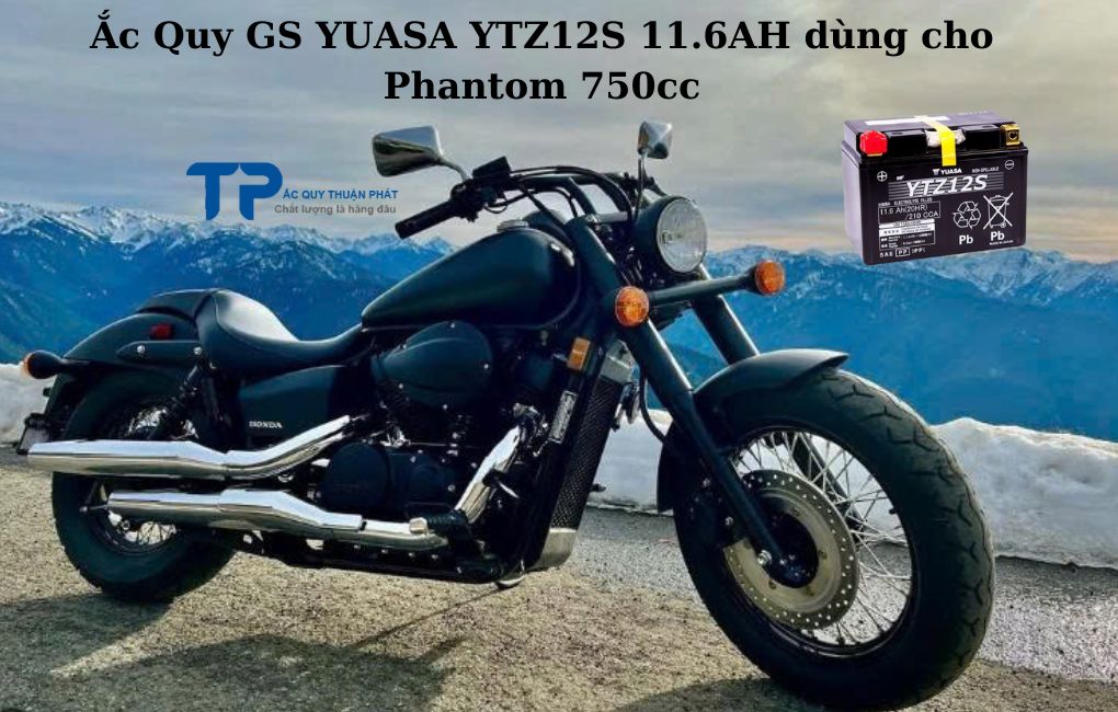 Ắc quy GS YUASA YTZ12S 11.6AH dùng cho Phantom 750cc