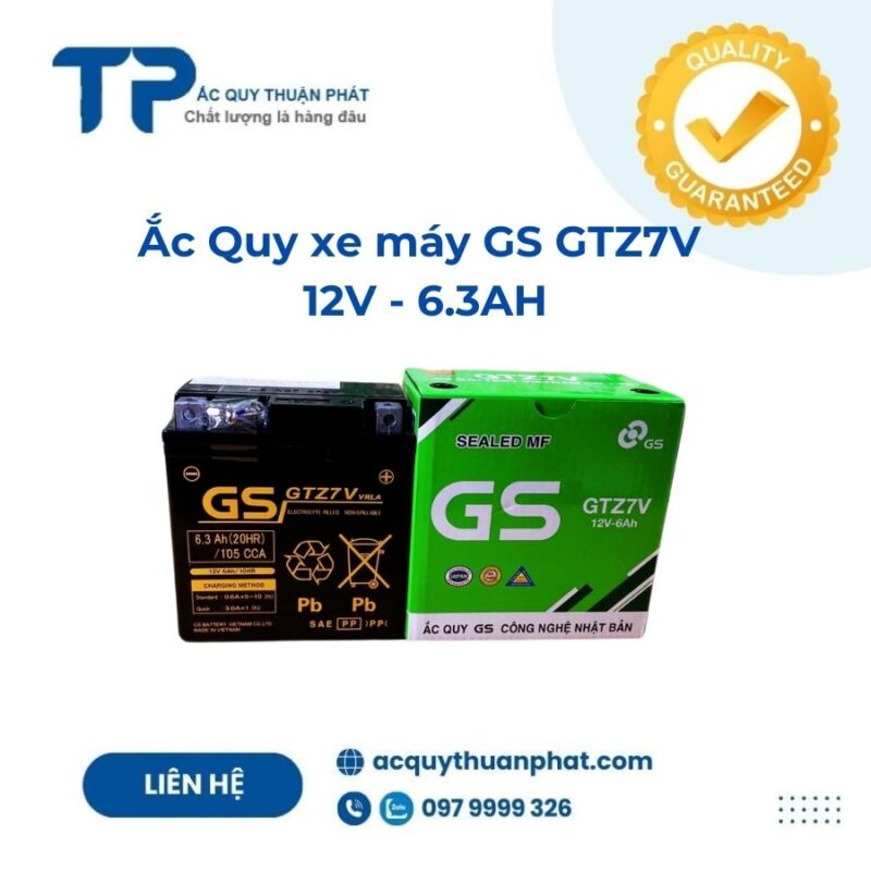 Ắc quy Xe máy GS GTZ7V 12V - 6.3AH