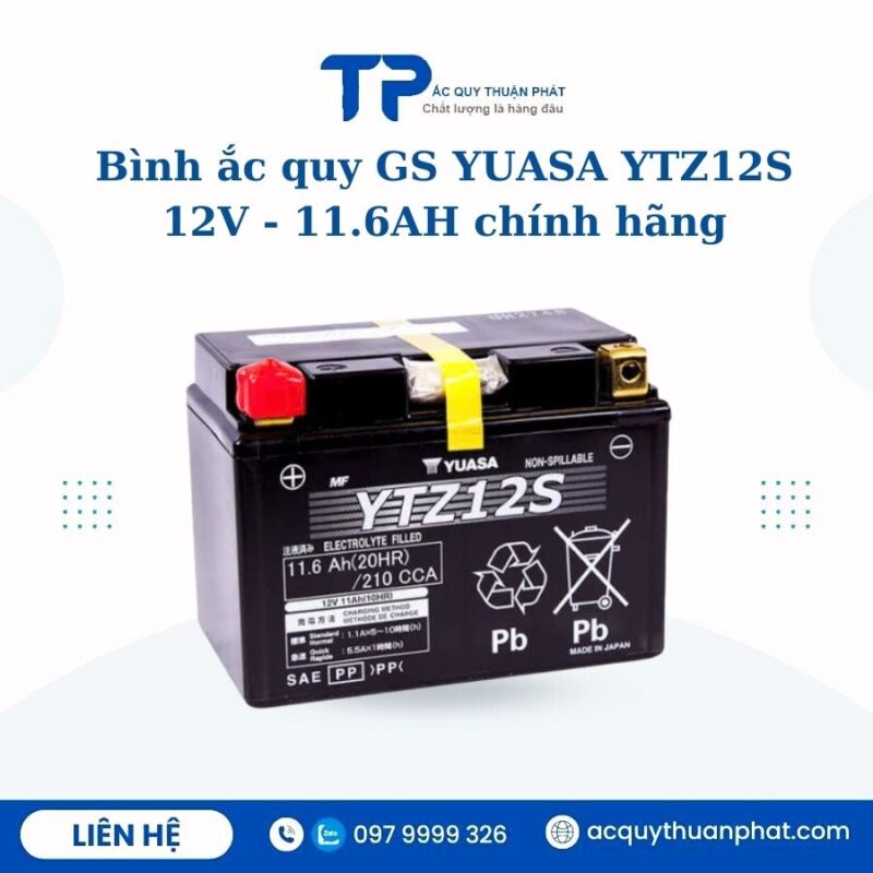 Bình ắc quy Xe Sh300i, Sh350 12V - 11.6AH chính hãng