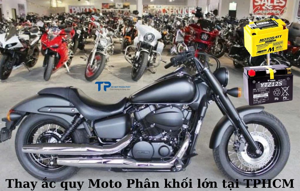 Thay ắc quy Moto Phân khối lớn tại TPHCM