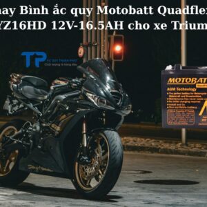 Thay bình ắc quy Motobatt Quadflex MBYZ16HD 12V - 16.5AH cho xe Triumph