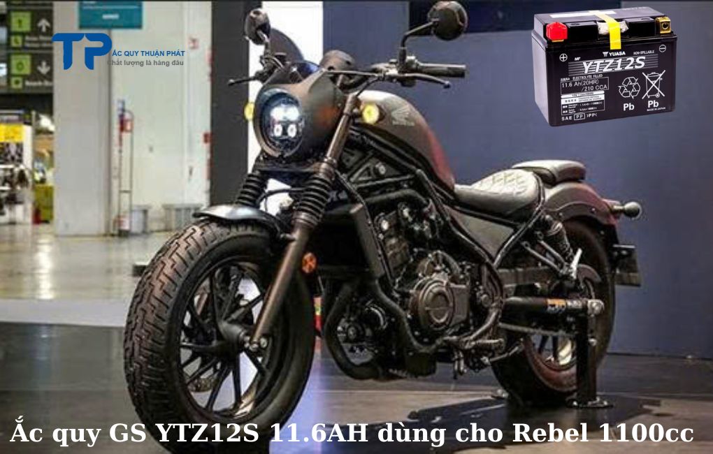 Ắc quy GS YTZ12S 11.6AH dùng cho Rebel 1100cc