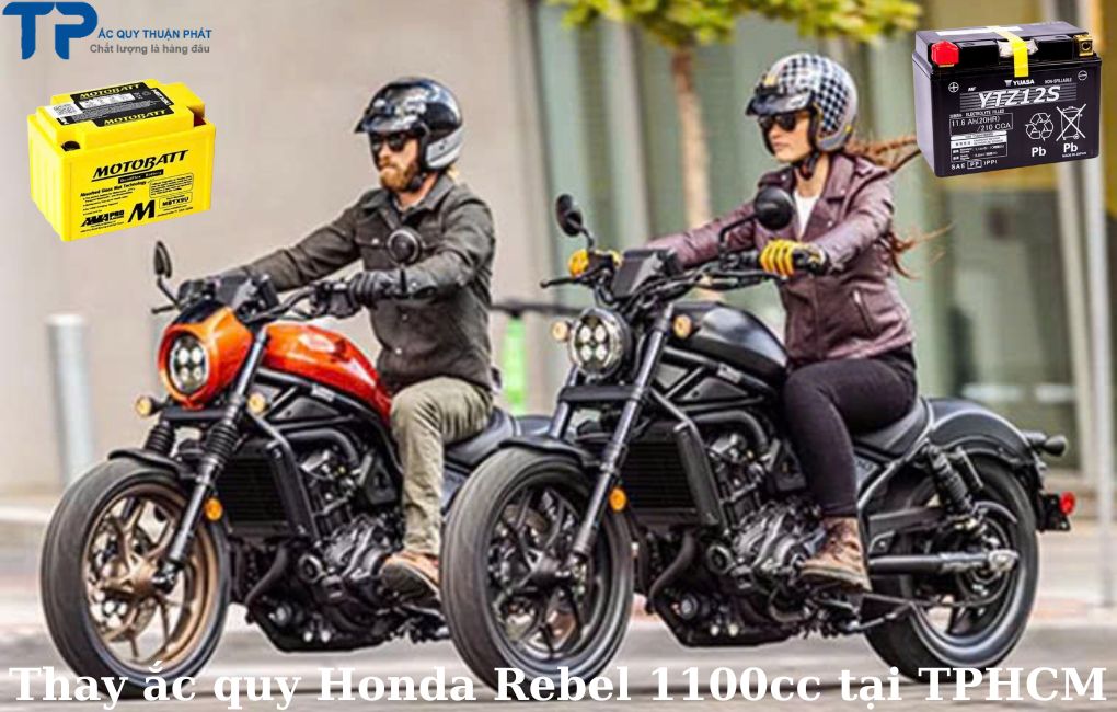 Thay ắc quy Honda Rebel 1100cc tại TPHCM