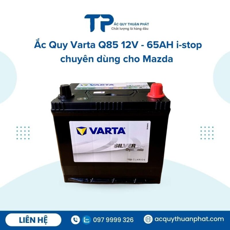 Ắc quy Varta Q85 12V - 65AH chính hãng chuyên dùng cho Mazda