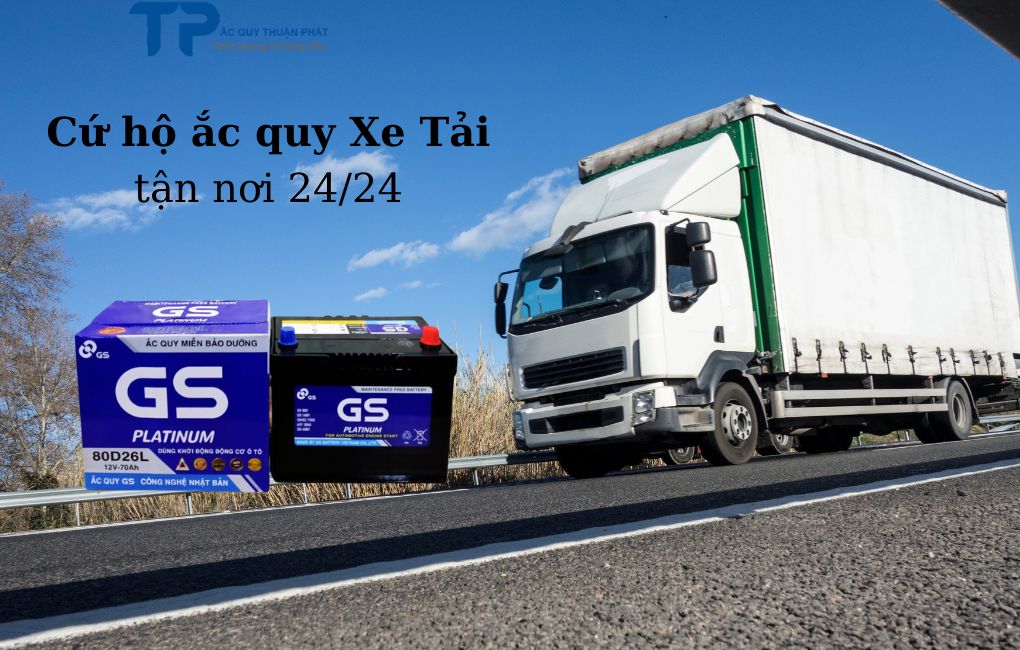 Cứu hộ ắc quy Xe Tải tận nơi 24/24