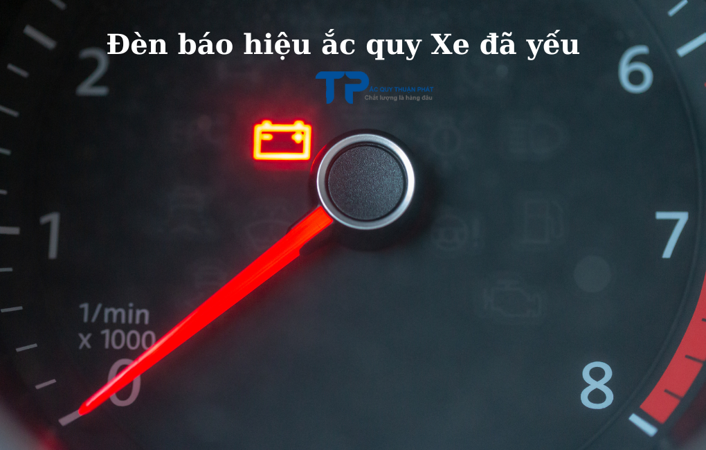 Đèn báo hiệu ắc quy xe đã yếu