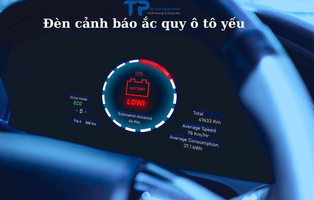 Đèn cảnh báo ắc quy ô tô đã yếu
