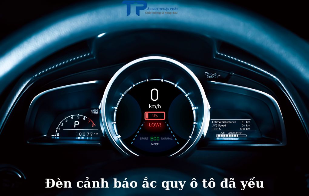 Đèn cảnh báo ắc quy ô tô đã yếu
