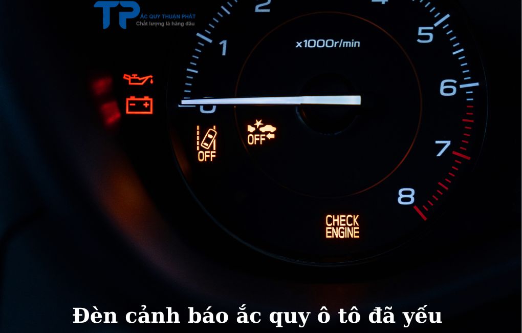Đèn cảnh báo ắc quy ô tô đã yếu