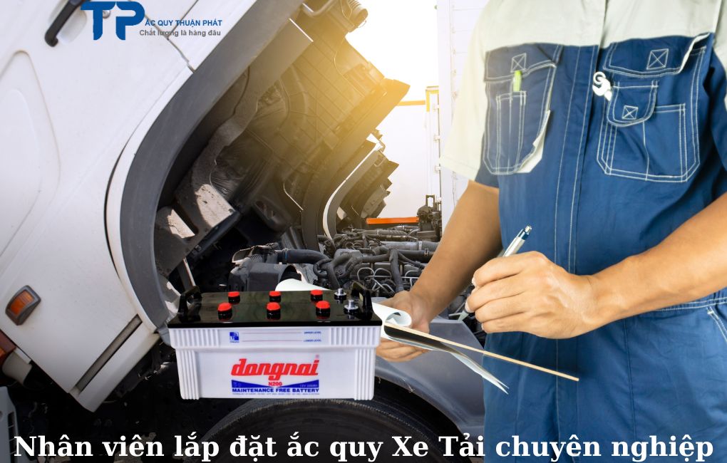 Nhân viên lắp đặt ắc quy Xe Tải chuyên nghiệp