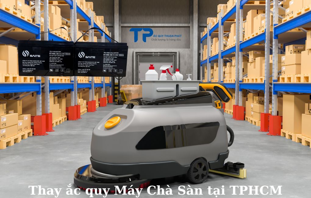 Thay ắc quy Máy Chà Sàn tại TPHCM