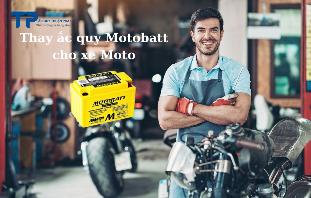 Thay ắc quy Motobatt cho xe Moto