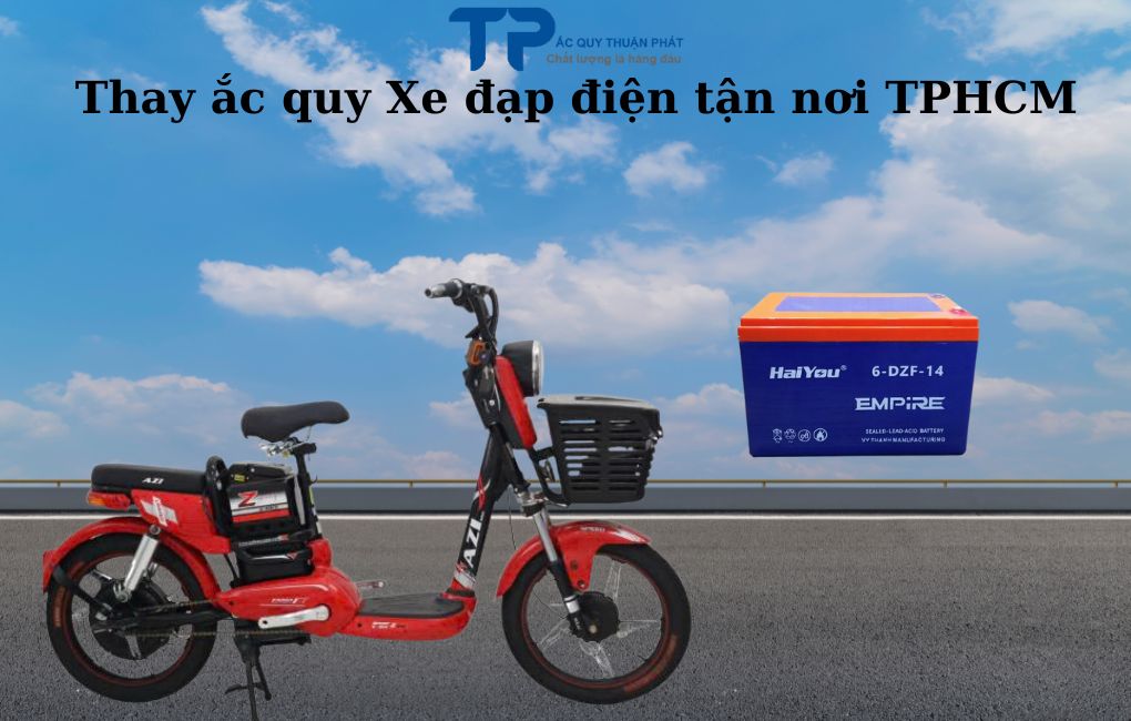 Thay ắc quy Xe Đạp Điện tận nơi TPHCM