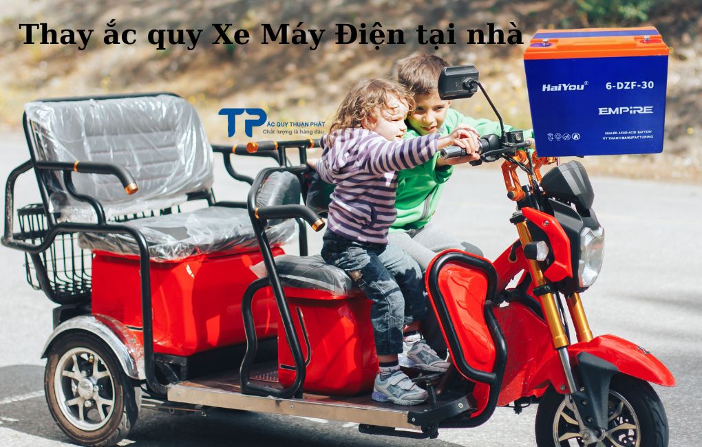 Thay ắc quy Xe máy điện tại nhà