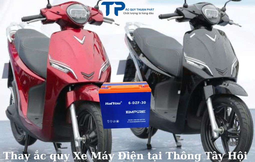 Thay ắc quy Xe Máy Điện tại Phường Thông Tây Hội