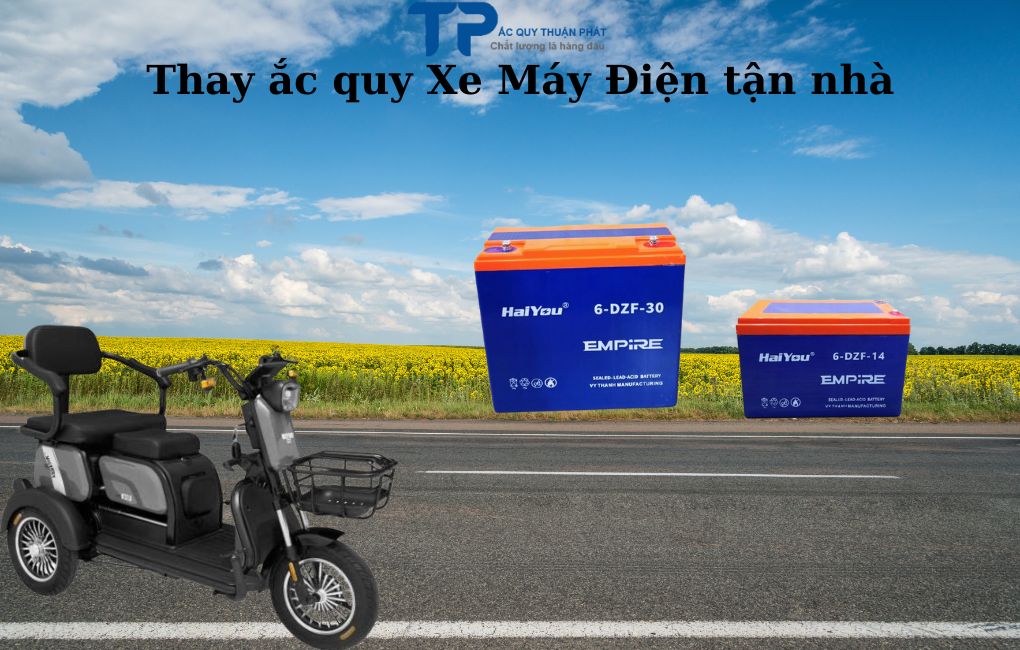 Thay ắc quy Xe Máy Điện tận nhà