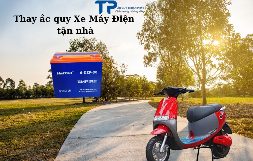 Thay ắc quy Xe Máy Điện tận nhà