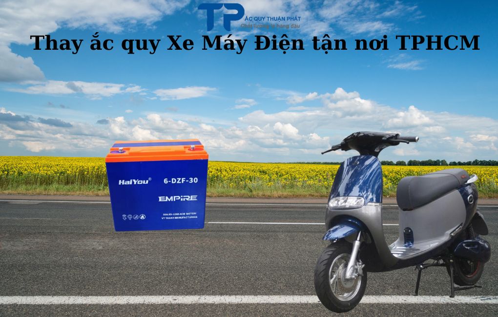 Thay ắc quy Xe Máy Điện tận nhà TPHCM