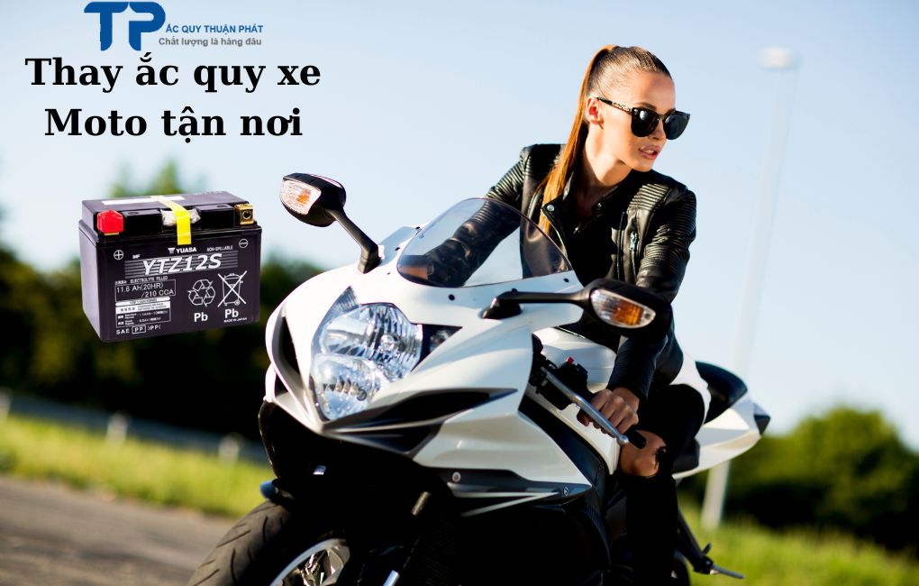 Thay ắc quy Xe Moto tận nơi
