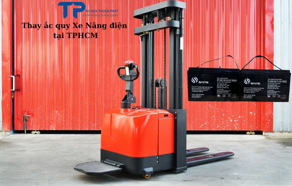 Thay ắc quy Xe Nâng điện tại TPHCM