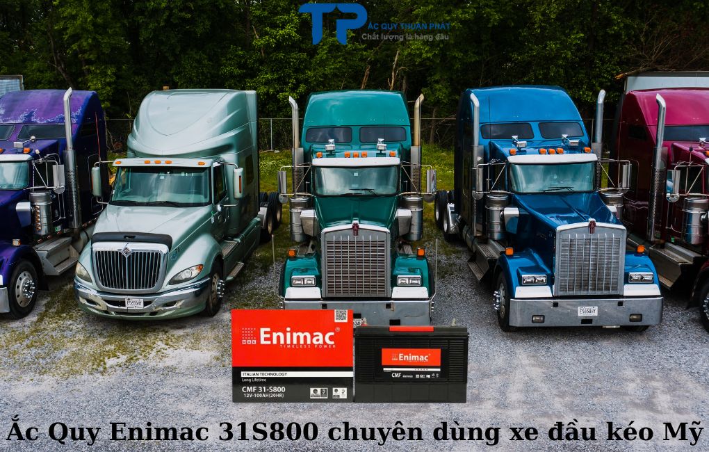 Ắc quy Enimac 31S800 chuyên dùng cho xe đầu kéo Mỹ