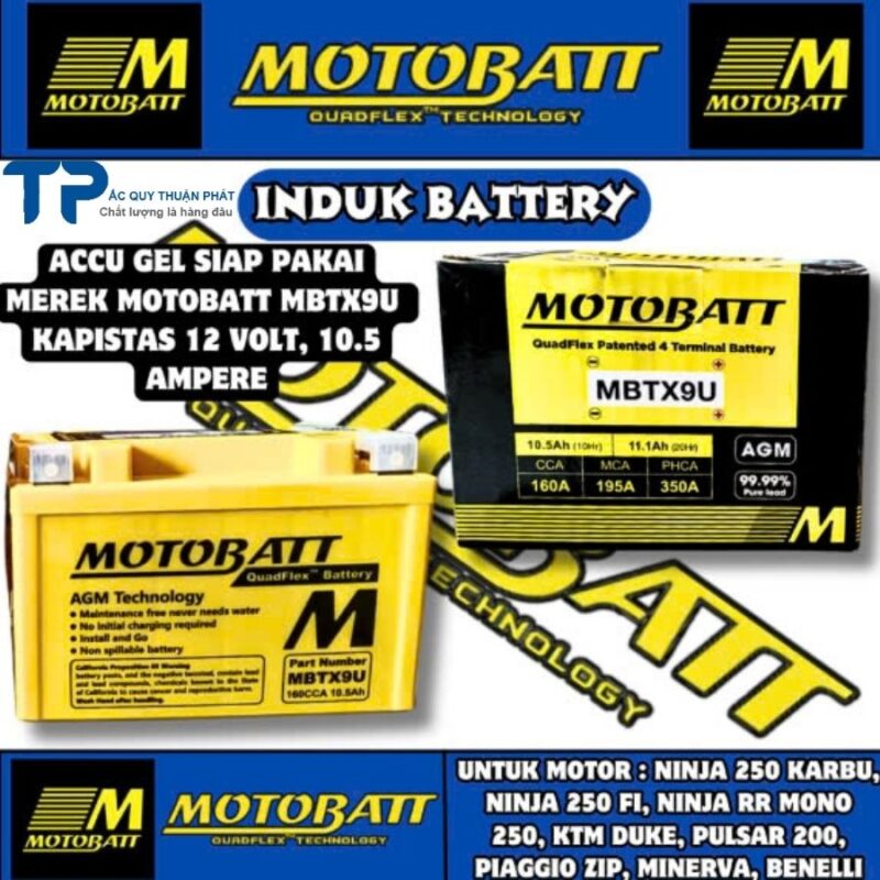 Ắc quy Gel Motobatt MBTX9U 12V - 10.5AH