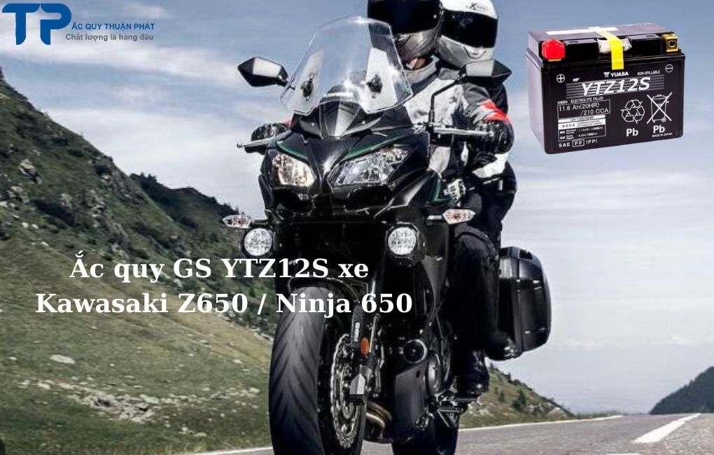 Ắc quy GS YTZ12S dùng cho xe Kawasaki-z650-ninja650