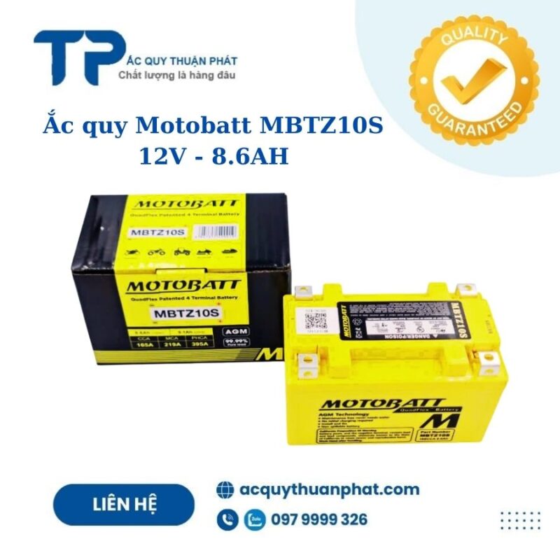 Ắc quy Motobatt MBTZ10S 12V - 8.6AH