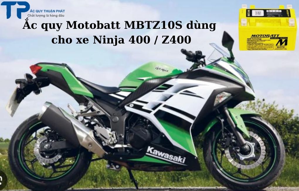 Ắc quy Motobatt MBTZ10S dùng cho xe Ninja400 - z400