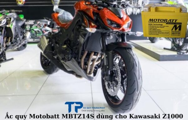 Ắc quy Motobatt MBTZ14S dùng cho Kawasaki Z1000