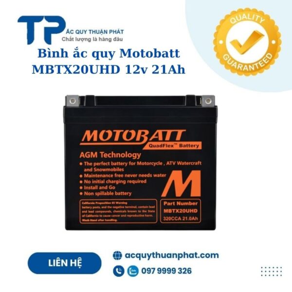 Bình ắc quy Motobatt MBTX29UHD 12V - 21AH