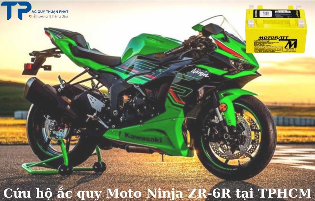 Cứu hộ ắc quy Moto Ninja ZX-6R tại TPHCM