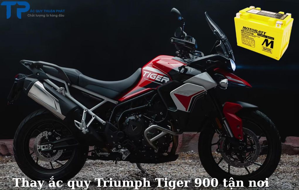 Thay ắc quy Triumph Tiger 900 tận nơi