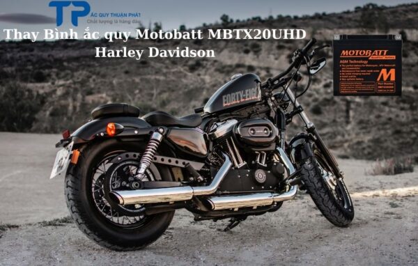 Thay bình ắc quy Motobatt MBTX20UHD xe Harley Davidson