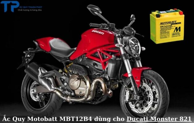 Ắc quy Motobatt MBT12B4 dùng cho Ducati Monster 821