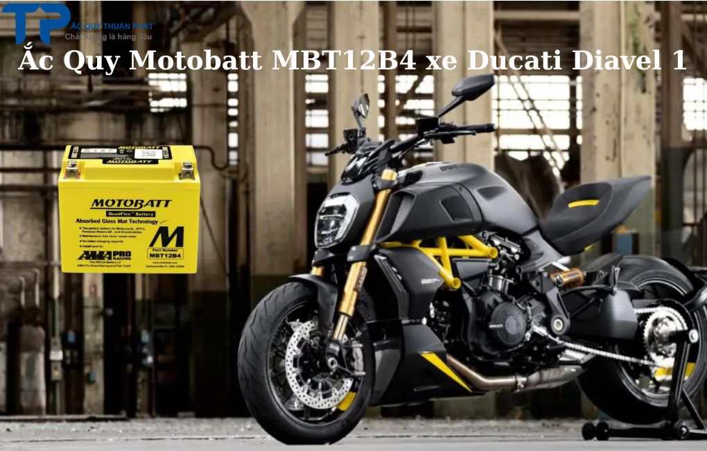 Ắc quy Motobatt MBT12B4 xe Ducati Diavel 1260