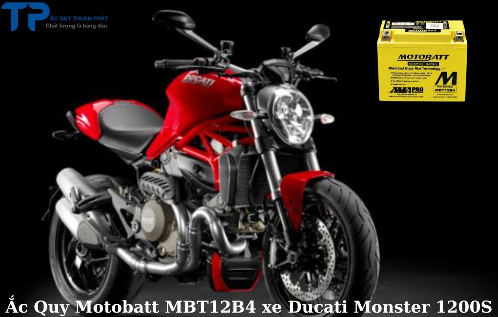 Ắc quy Motobatt MBT12B4 xe Ducati Monster 1200S