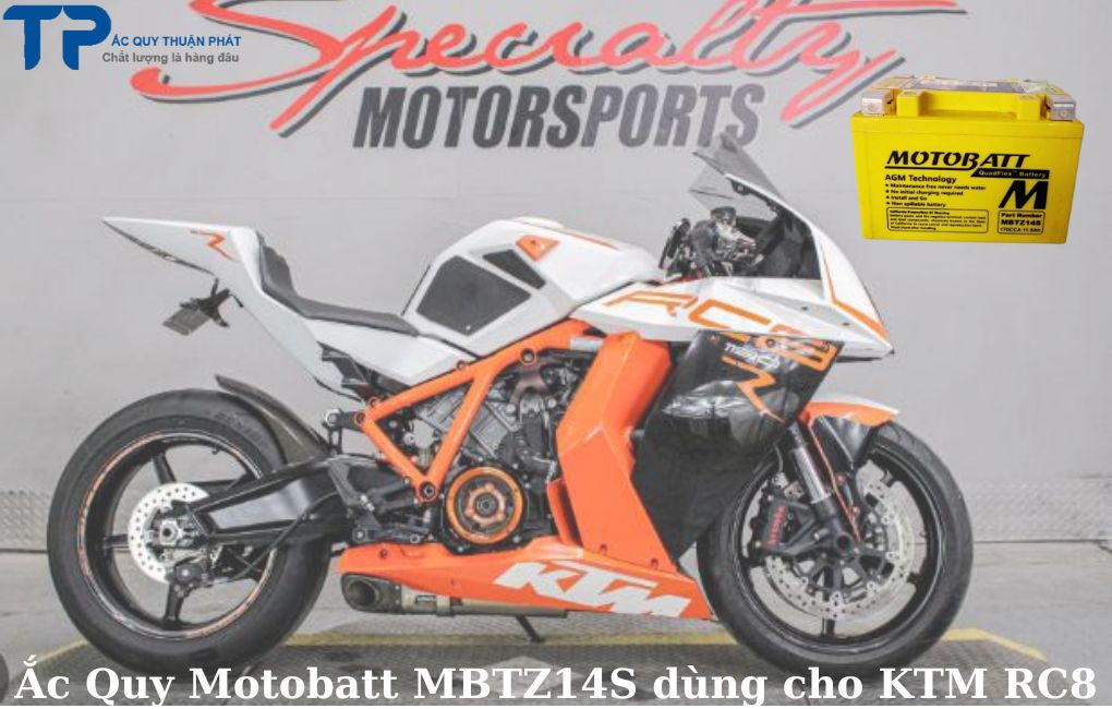 Ắc quy Motobatt MBTZ14S dùng cho KTM RC8