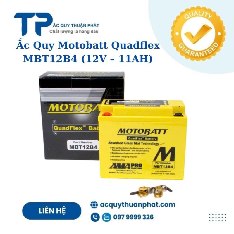 Ắc quy Motobatt Quadflex MBT12B4 12V - 11AH