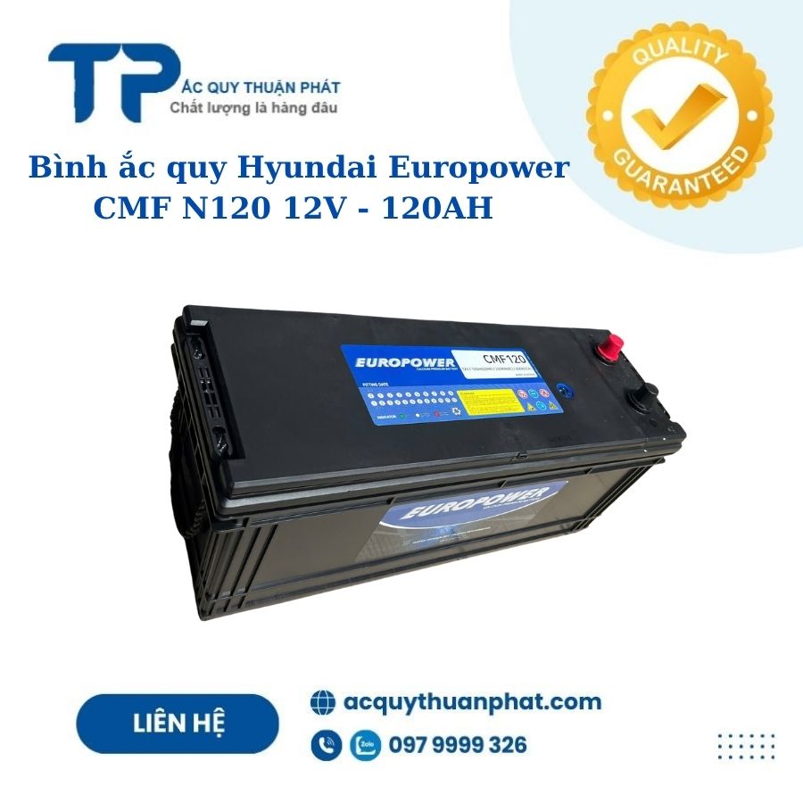 Ắc quy Hyundai Europower CMF N120 12V - 120AH Ắc quy Hyundai Europower CMF N120 12V - 120AH