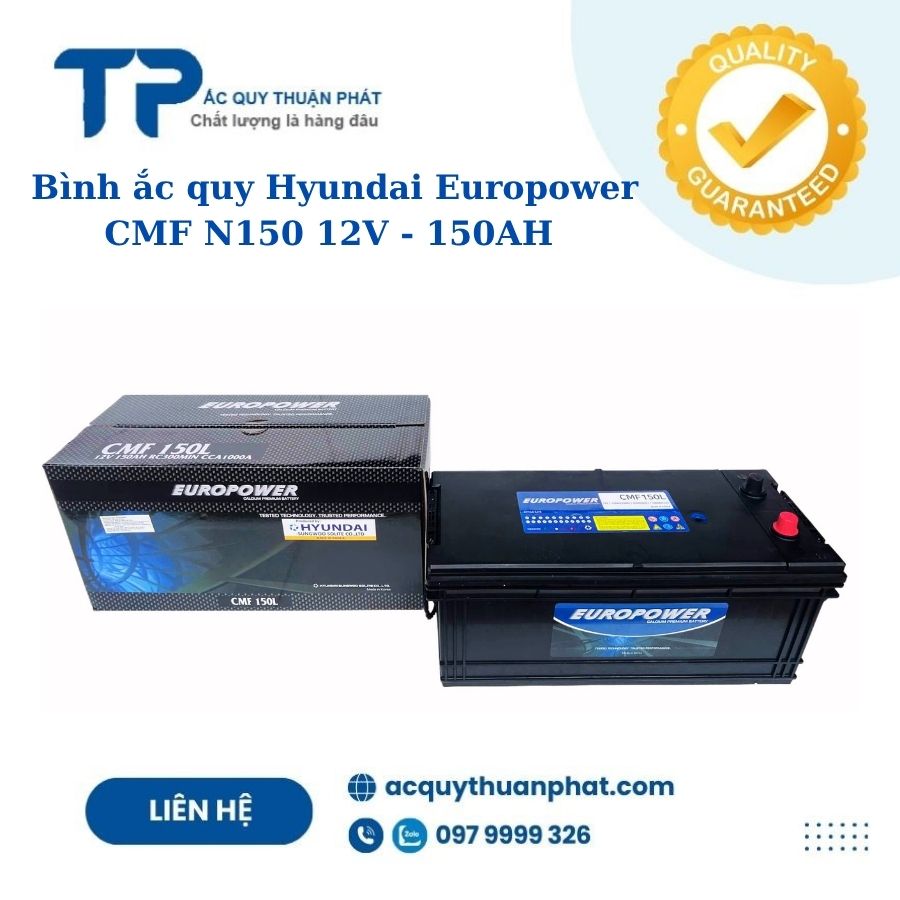 Ắc quy Hyundai Europower CMF N150 12V - 150AH Ắc quy Hyundai Europower CMF N150 12V - 150AH